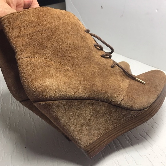 KORS Michael Kors booties suede camel 10 wedge - Picture 7 of 8